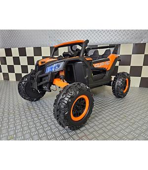 COCHECITO INFANTIL ELÉCTRICO 12 VOLTIOS CON RC, 1 PLAZA, NARANJA, 4 MOTORES  INDA290-c4k105